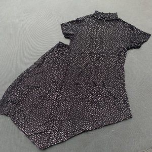 Turtleneck Short Sleeve Maxi Dress